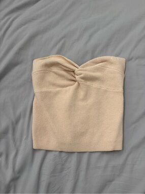 Strapless Twist Front Ribbed Tube Top | NWOT